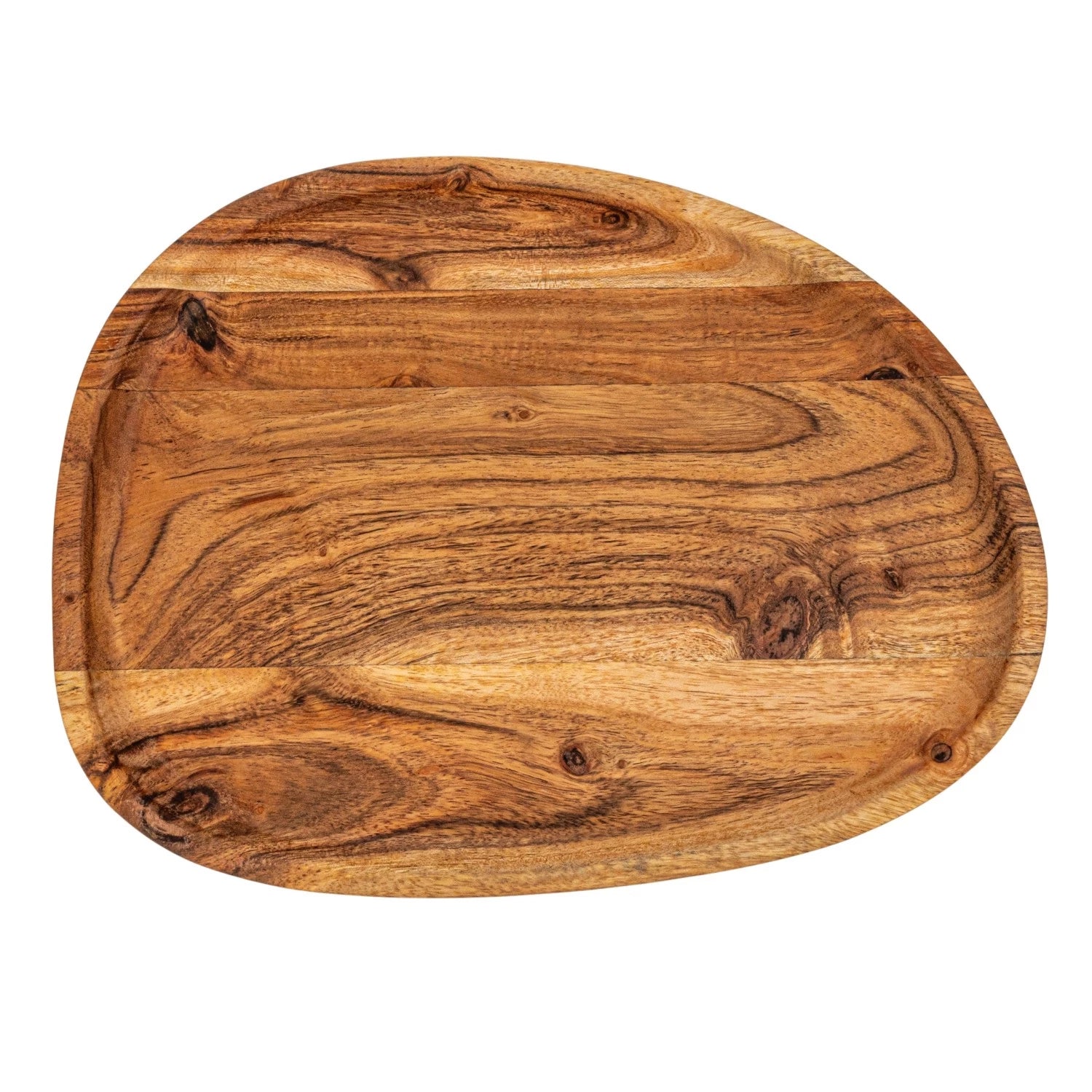 Organic Shape Acacia Wood Tray