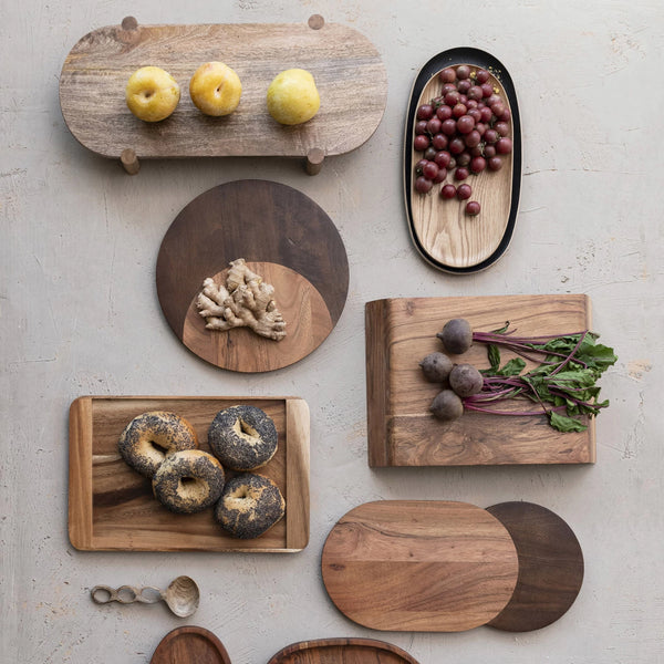 Small Oval Natural Oak Tray