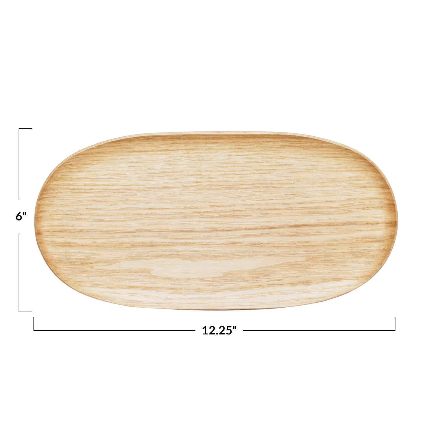 Small Oval Natural Oak Tray