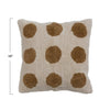 Mustard & Cream Dots Accent Pillow