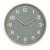 Round Green And Tan Wall Clock