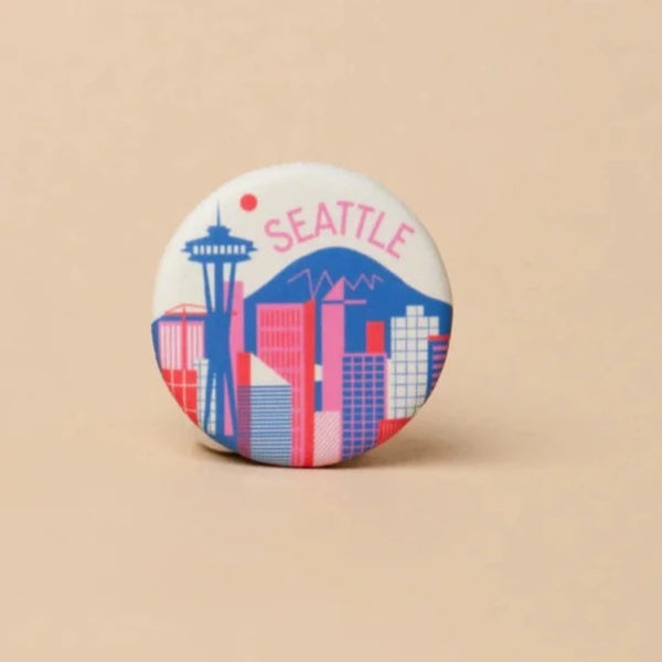 Seattle Skyline Button