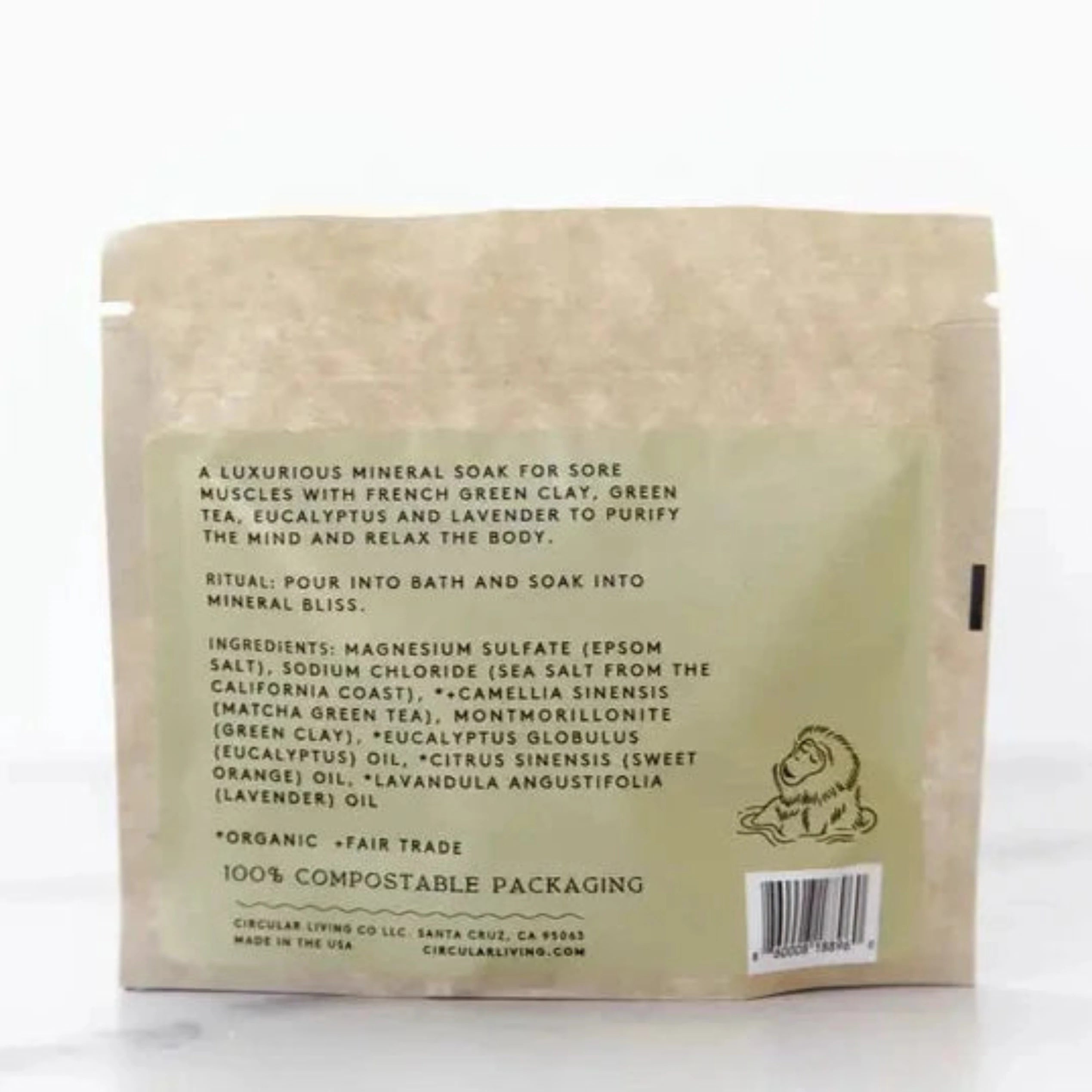 Mineral Bath Soak Sachet: Green Tea & Eucalyptus