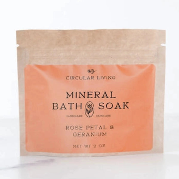 Mineral Bath Soak Sachet: Rose Petal & Geranium