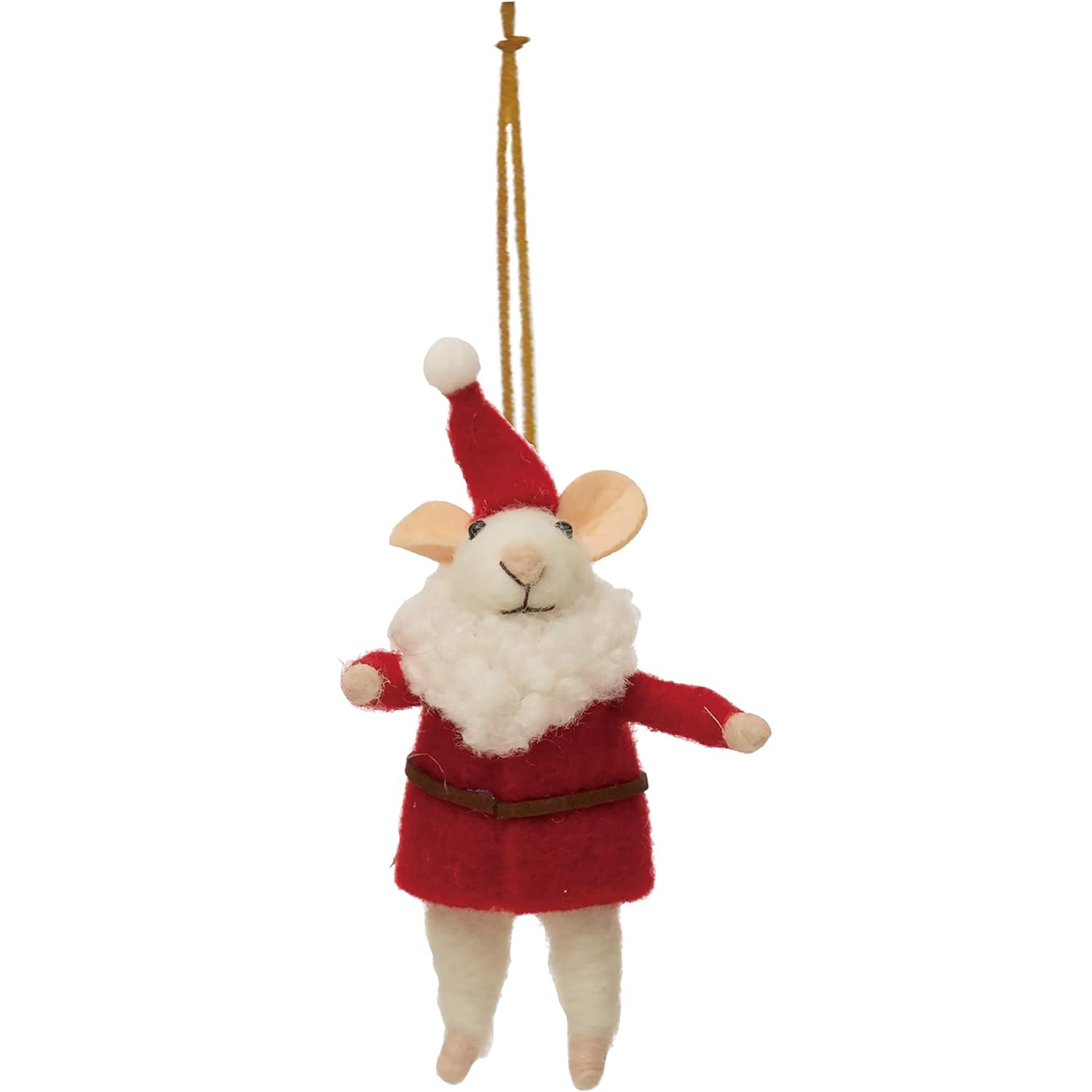 Wool Felt Mouse in Santa/Tree Outfit Ornament