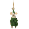 Wool Felt Mouse in Santa/Tree Outfit Ornament