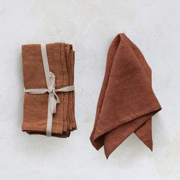 Stonewashed Linen Napkin Set