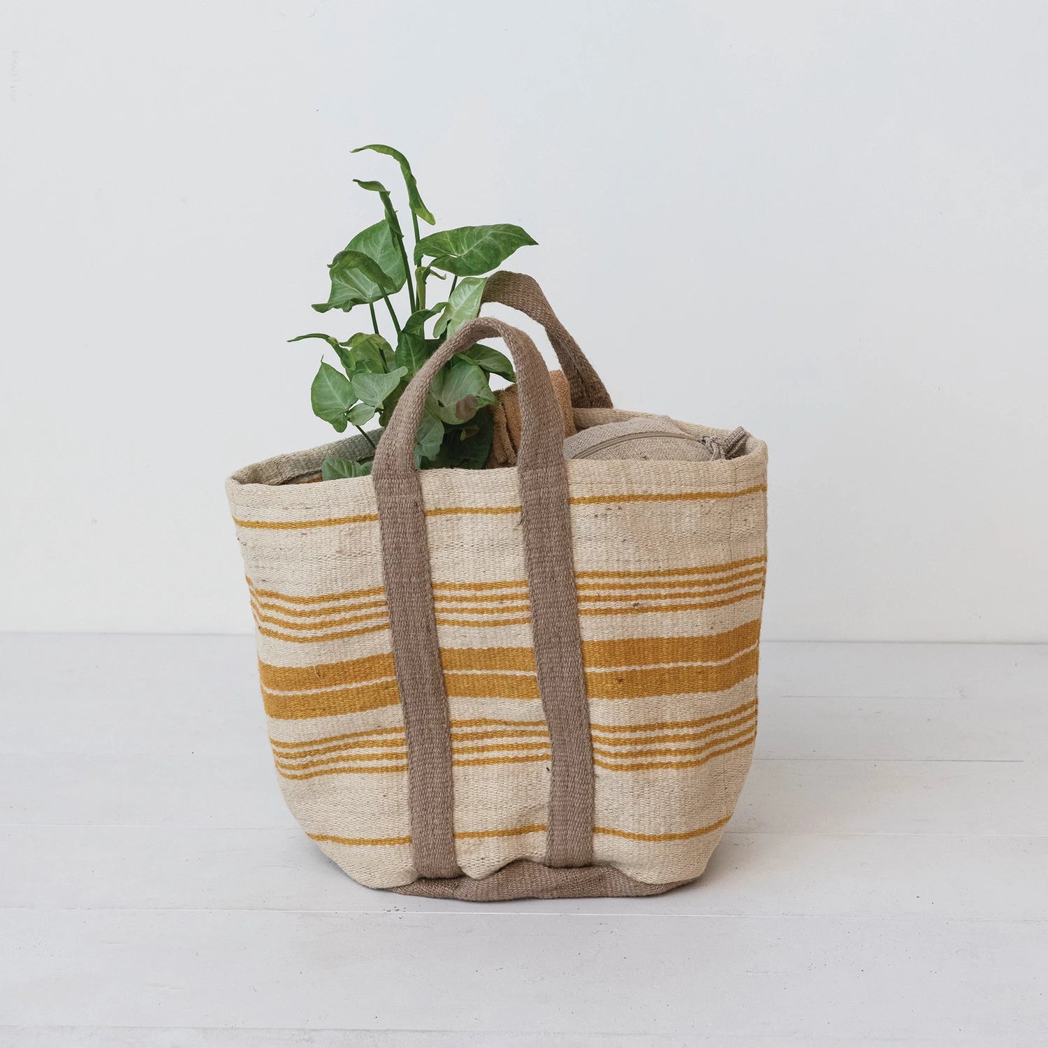 Big Striped Jute Tote