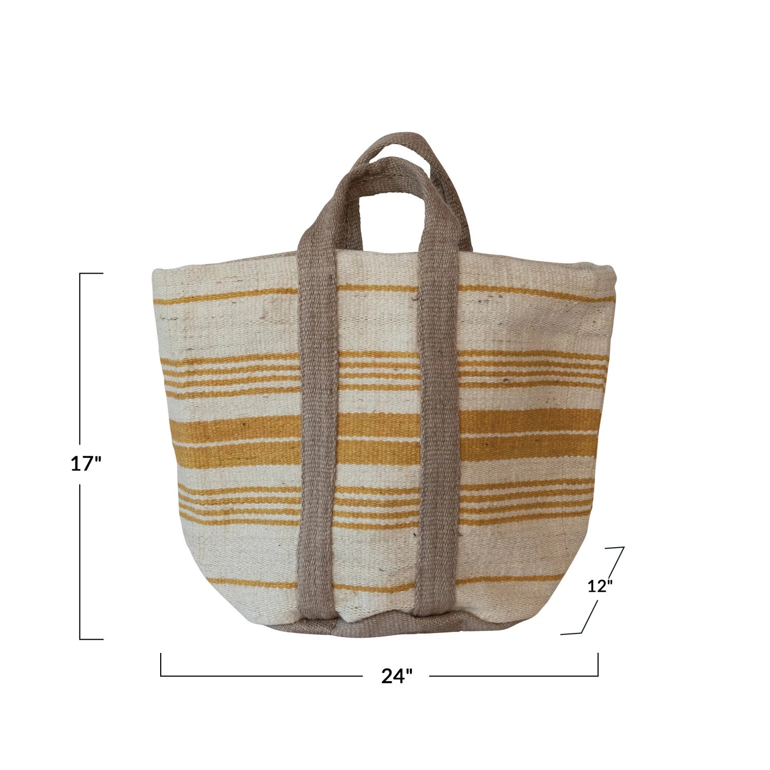 Big Striped Jute Tote