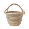 Hand-Woven Basket With Handle