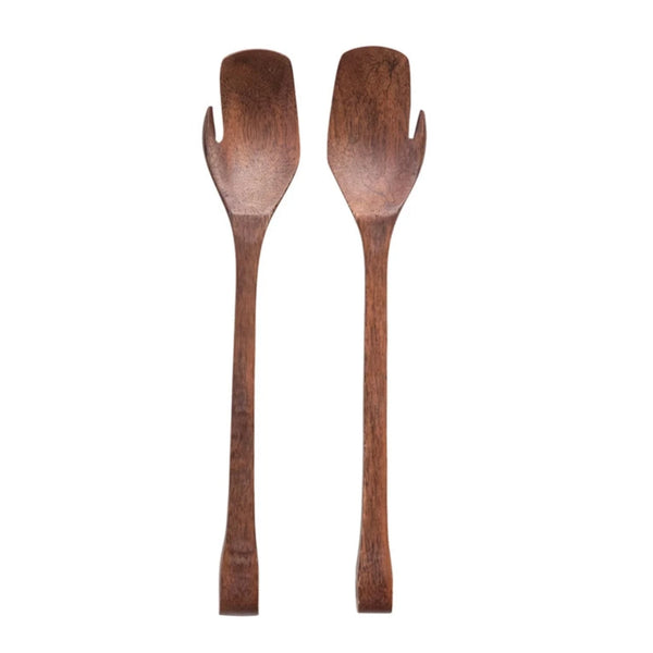 Mango Wood Hand Salad Servers