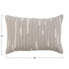 Grey & Cream Embroidery Lumbar Pillow