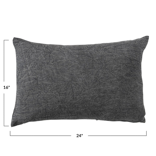 Stonewashed Linen Lumbar Pillows