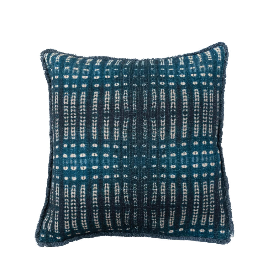 Indigo Printed Square Accent Pillow