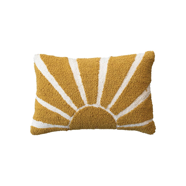 Sun Rays Punch Hook Lumbar Pillow