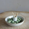 Stoneware Dish With Toothpick/Candle Holder