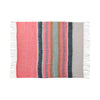 Multi-Colored Striped Throw with Fringe