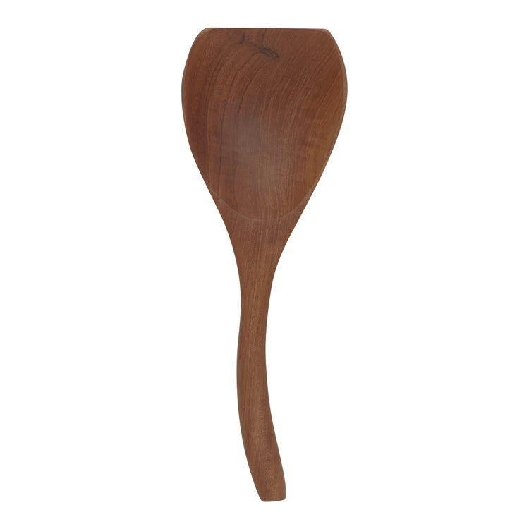 Teak Wavy Short Shovel Utensil