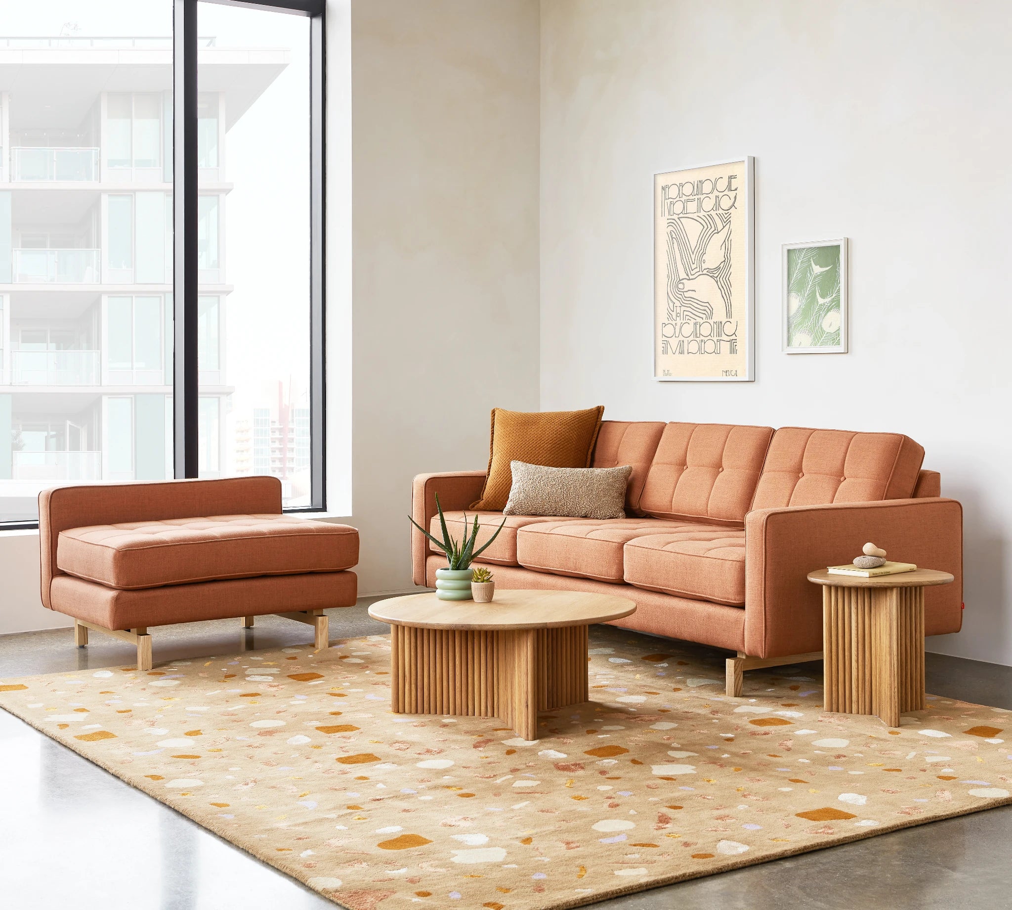 Jane 2 Loft Bi-Sectional Sofa