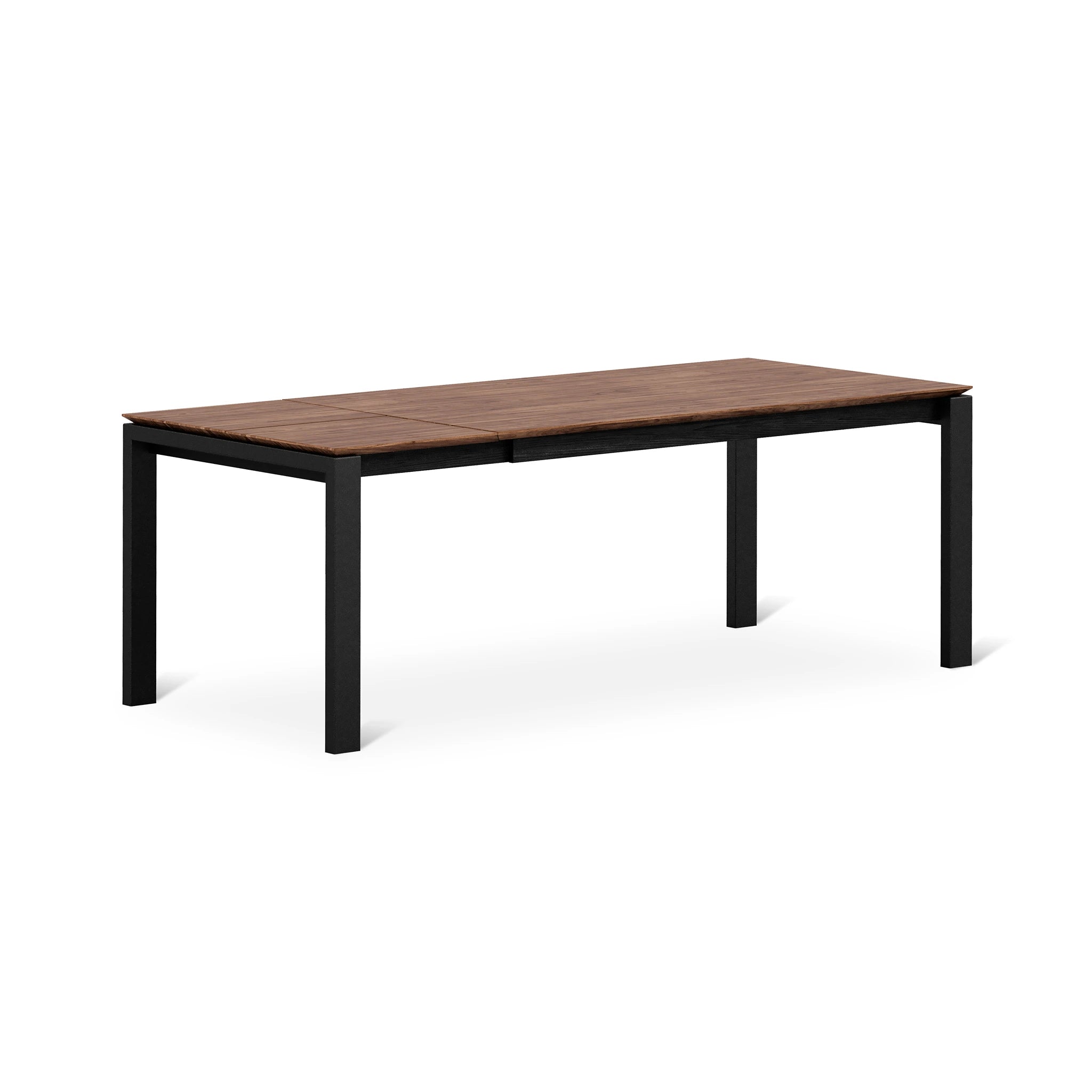 Black and Brown Dining Table on White Background