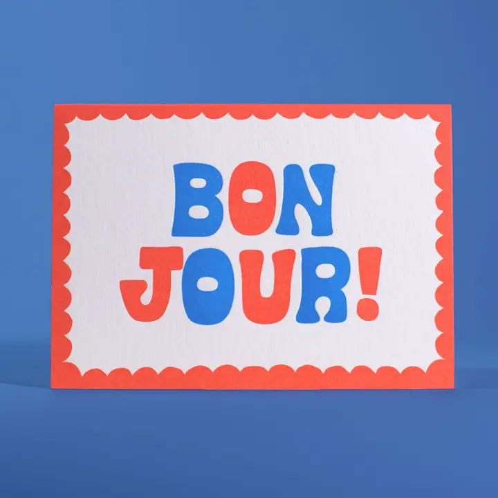 Bonjour Greeting Card