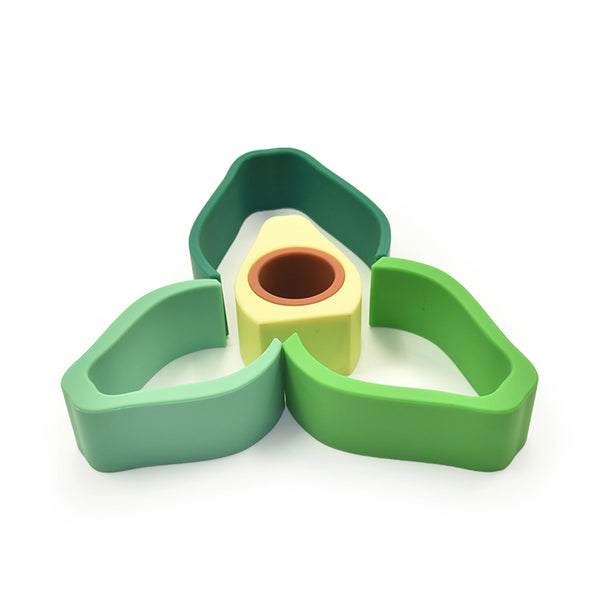 Avocado Silicone Baby Stacking Toy