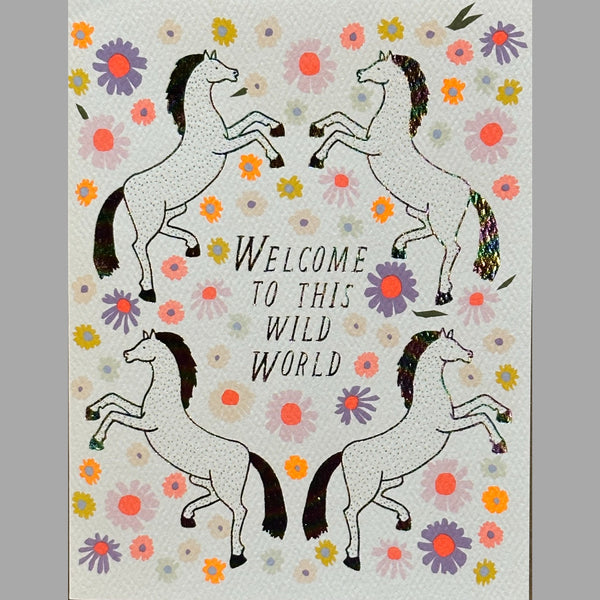 Welcome Wild World Baby Card