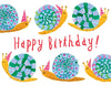 Party Snails Birthday Card