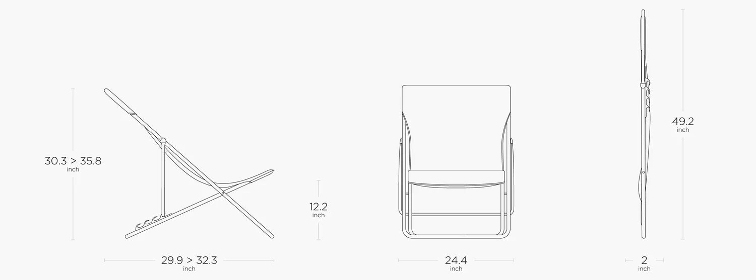 Maxi Transat Colorblock Folding Chair