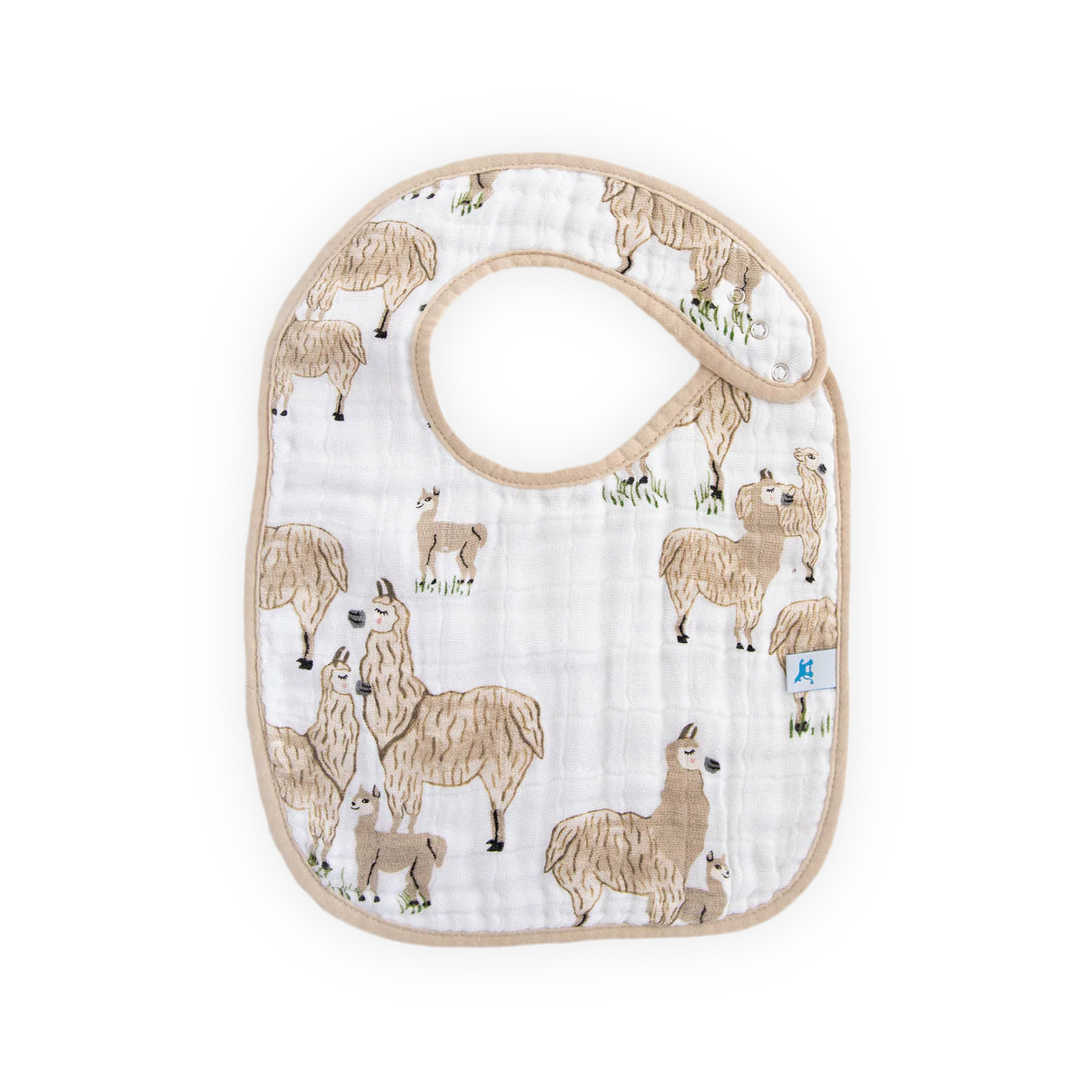 Cotton Muslin Classic Bib Set of 3: Llama Llama