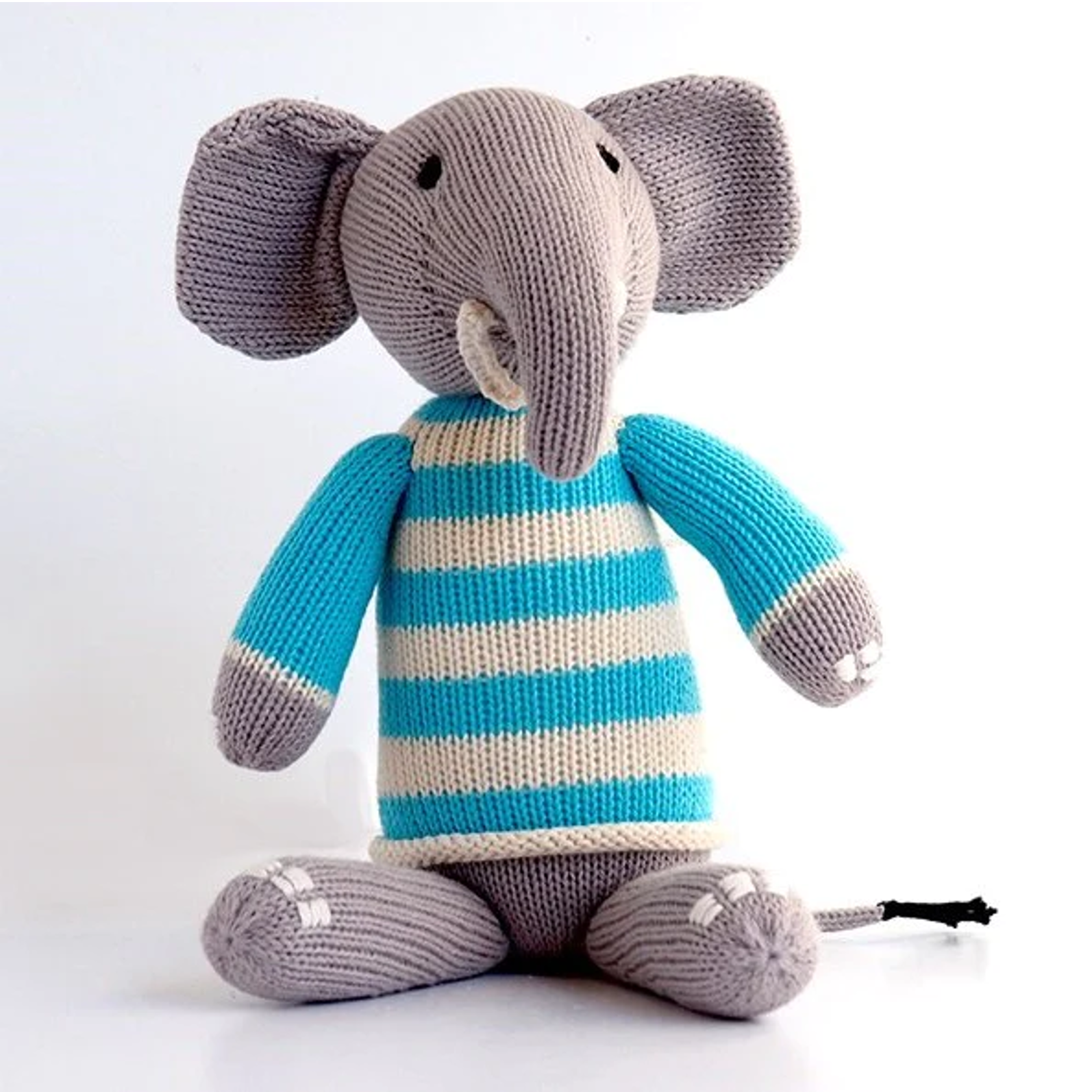 Elephant In Blue Sweater Stuffed Animal