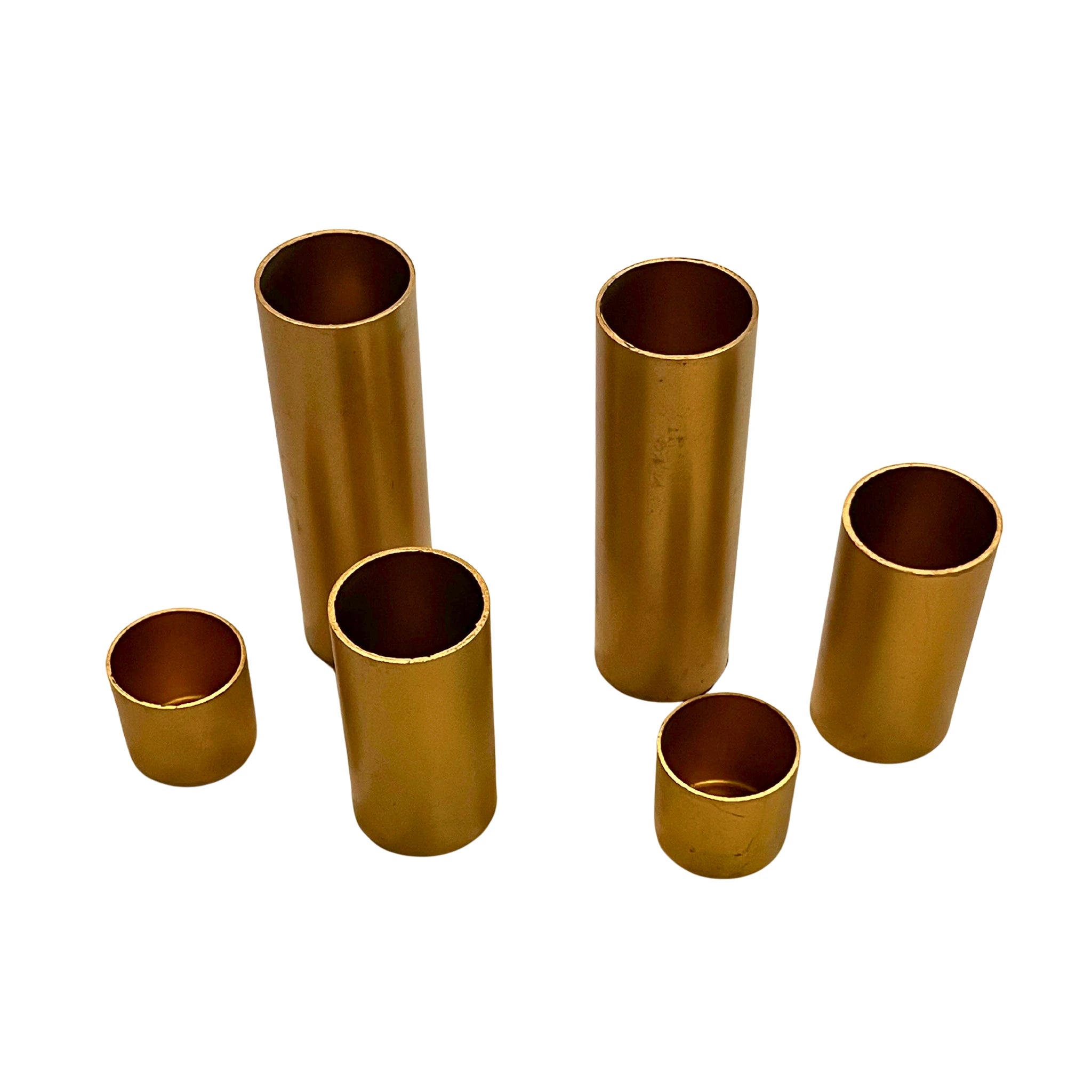 Gold Metal Magnetic Taper Holders Set of 6
