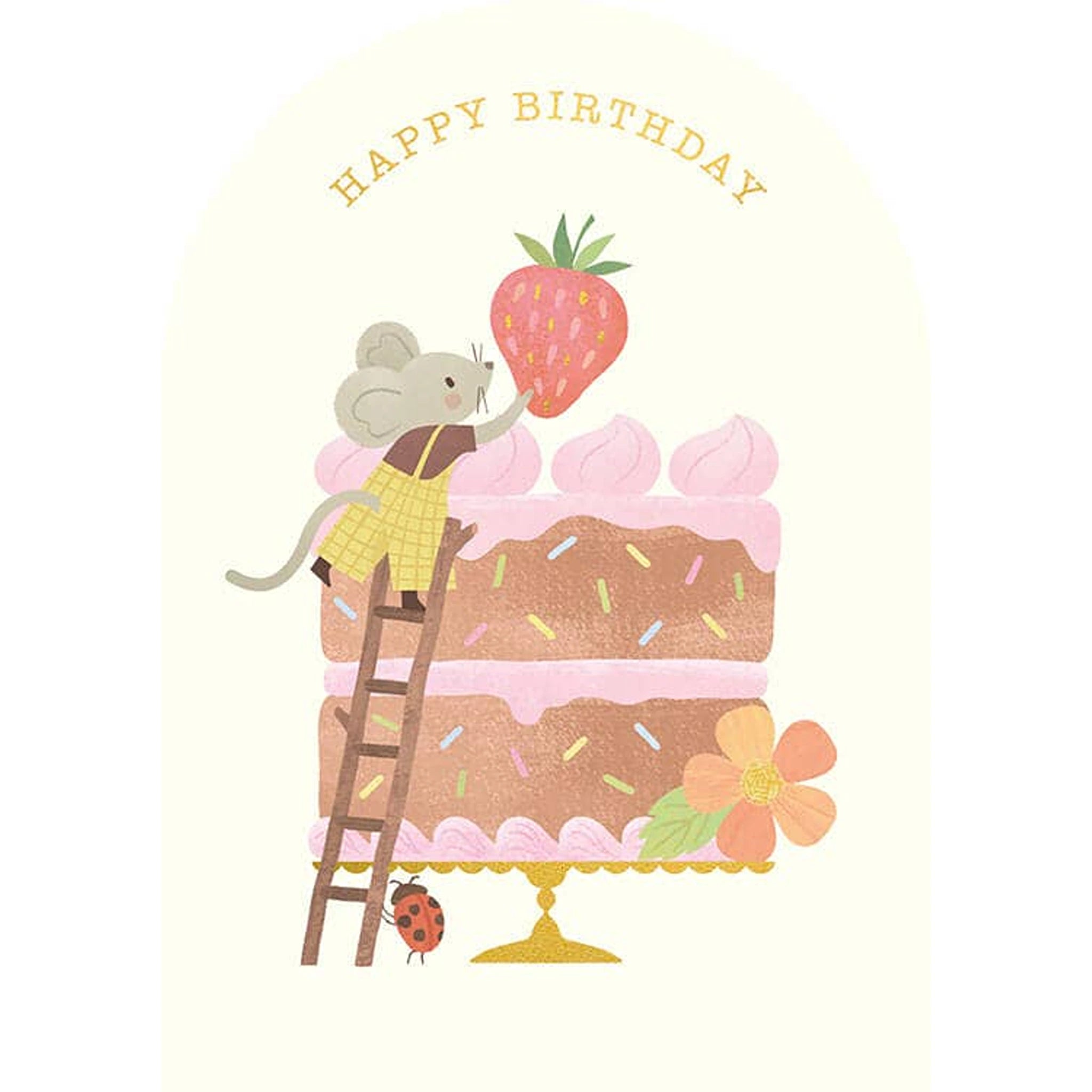 Mouse & Cake Birthday Card