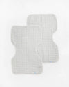 Cotton Muslin Burp Cloth 2 Pack: Grey Stripe