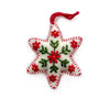 Six Pointed Star Embroidered Wool Ornament