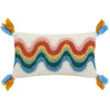 Rainbow Wave with Tassels Hook Pillow
