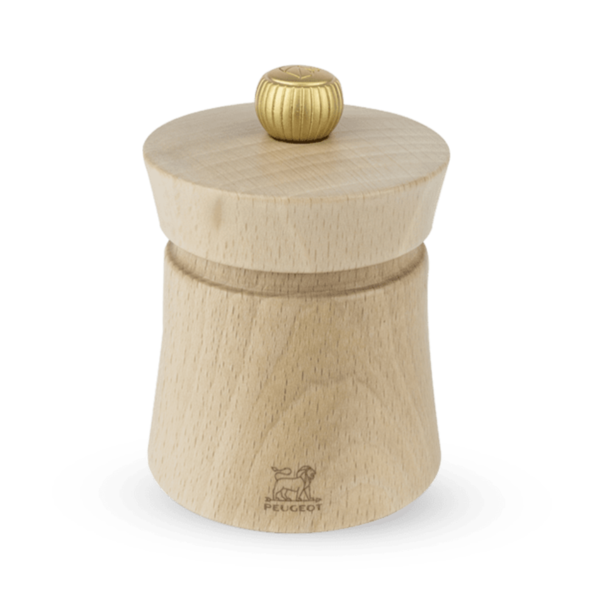 Wood Salt Mill on White Background