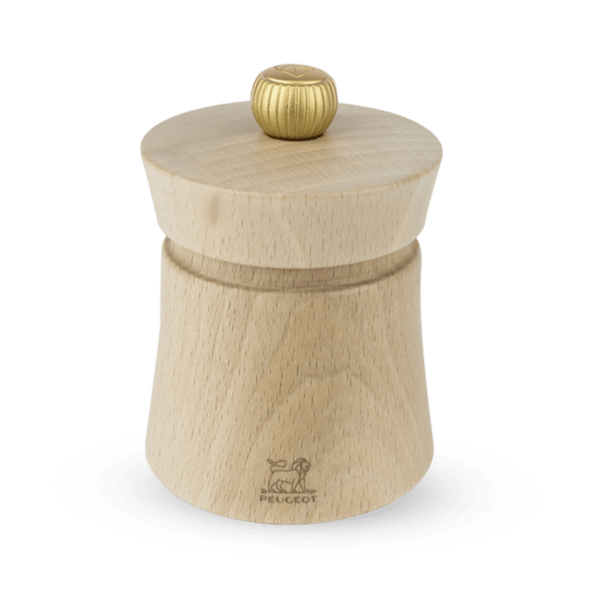 Wood Salt Mill on White Background