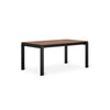 Black and Brown Walnut Dinint Table on White Background