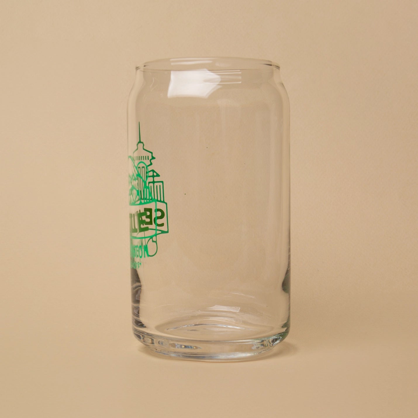Emerald City Skyline Beer Can Glass