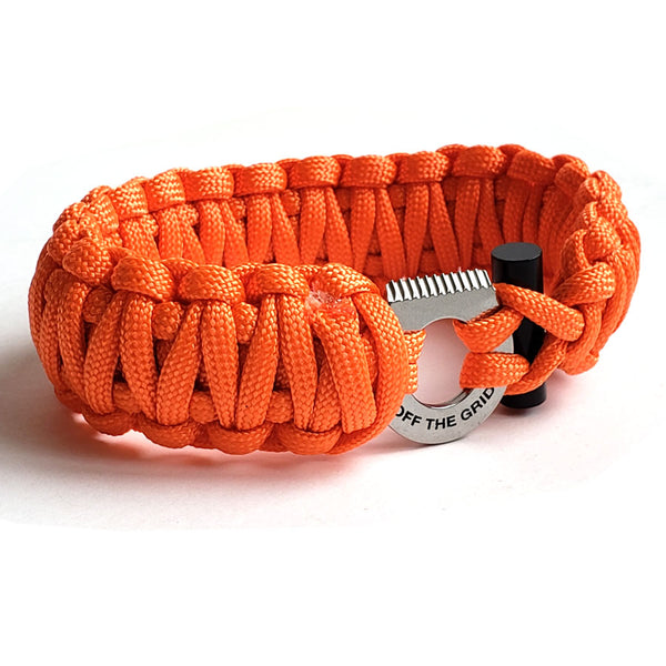 Men's Emergency Cord Bracelets Equipement Whistle Compass - Temu