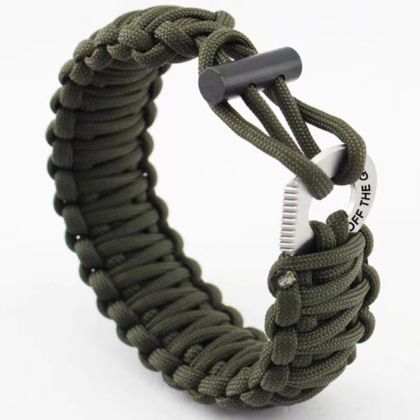 Chrome Skull Survival Paracord Bracelet – Hair Glove