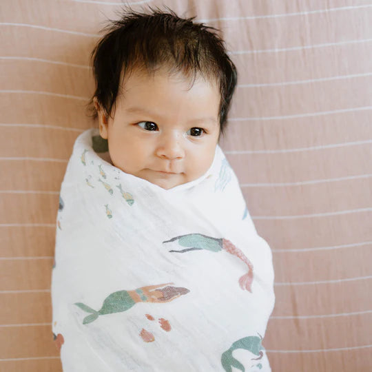 Cotton Muslin Swaddle 3 Pack: Mermaids