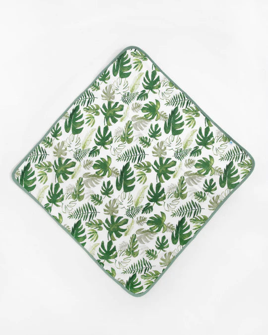 Infant Hooded Towel: Tropical Leaf