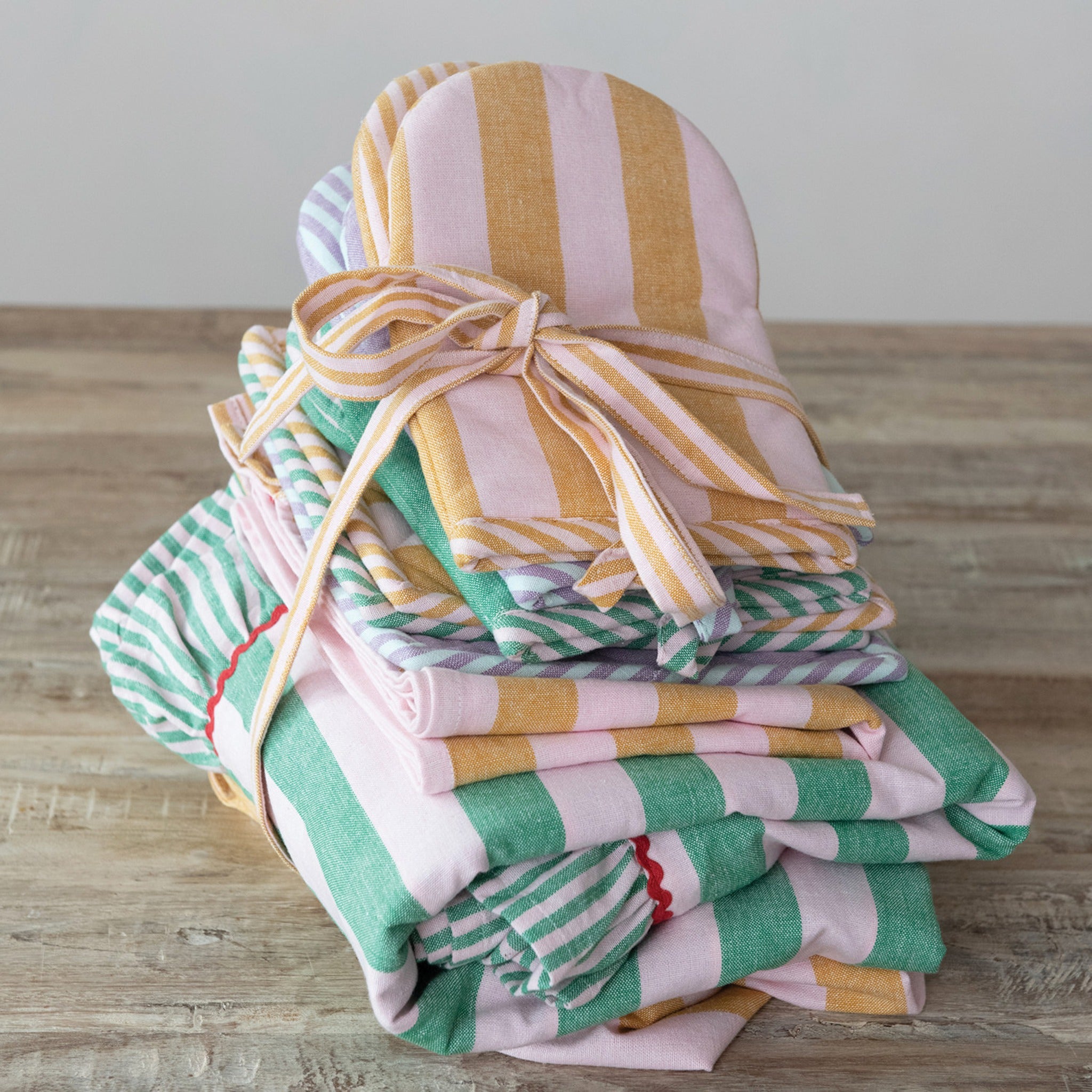 Woven Cotton Striped Pot Holder