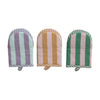 Woven Striped Oven Mitt