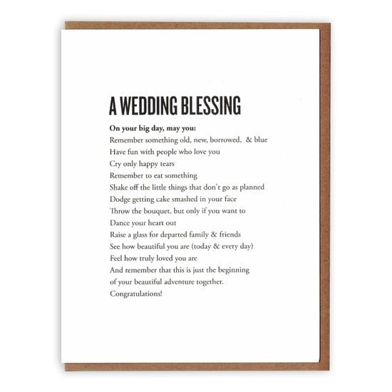 A Wedding Blessing Card - DIGS