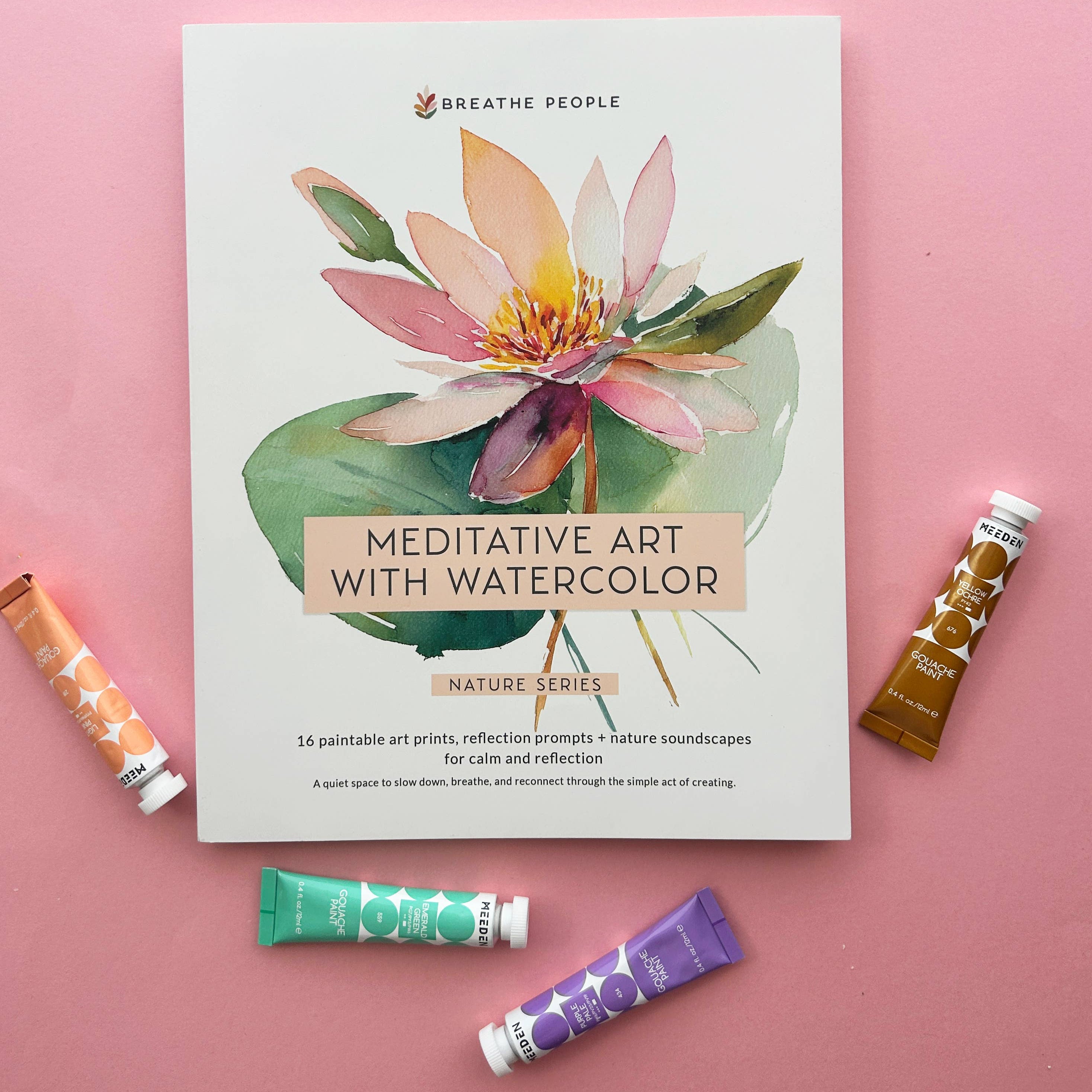 Watercolor Meditative Art Book, Guided Creative Ritual