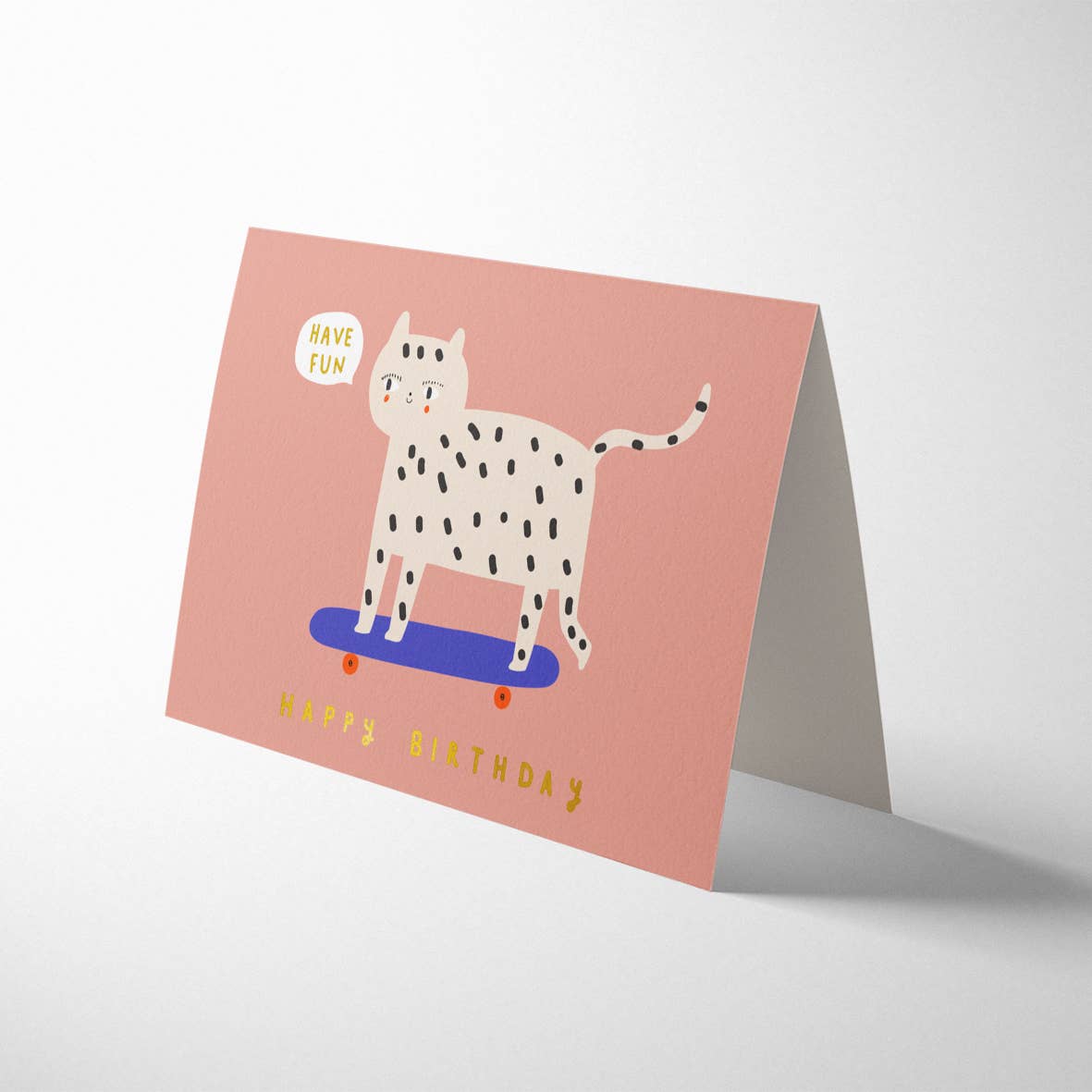 Snow Leopard Birthday Card