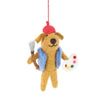 Painting Artist Dog Felt Ornament